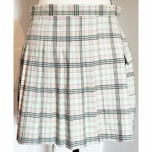 Urban Outfitters Plaid Pleated Skater Mini Skirt